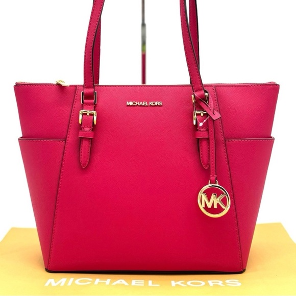 Michael Kors Large Charlotte TZ Tote BagElectric Pink